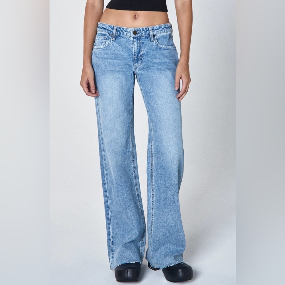 Unpublished Jody Raw Hem Wide Leg Jeans Size 30 Wavy NWT